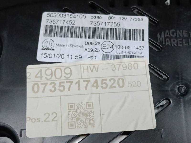 Recambio de cuadro instrumentos para jeep renegade suv (bu, b1, bv) 1.0 t-gdi referencia OEM IAM   