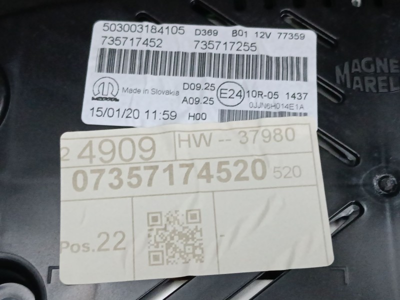 Recambio de cuadro instrumentos para jeep renegade suv (bu, b1, bv) 1.0 t-gdi referencia OEM IAM   