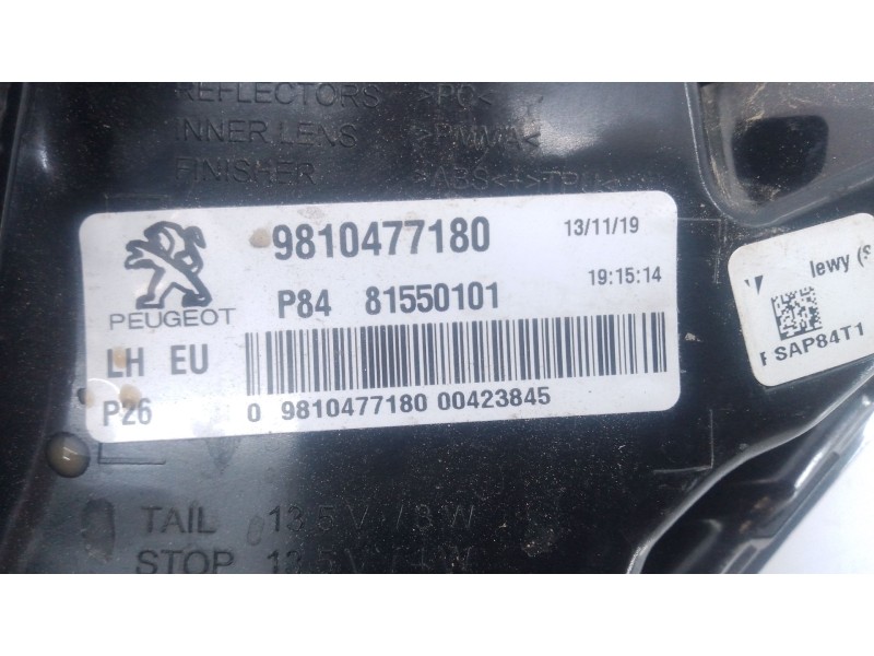 Recambio de piloto trasero izquierdo para peugeot 3008 ii suv (mc_, mr_, mj_, m4_) 1.2 thp/ puretech 130 (mrhnsm, mrhnsu, mrhnsj