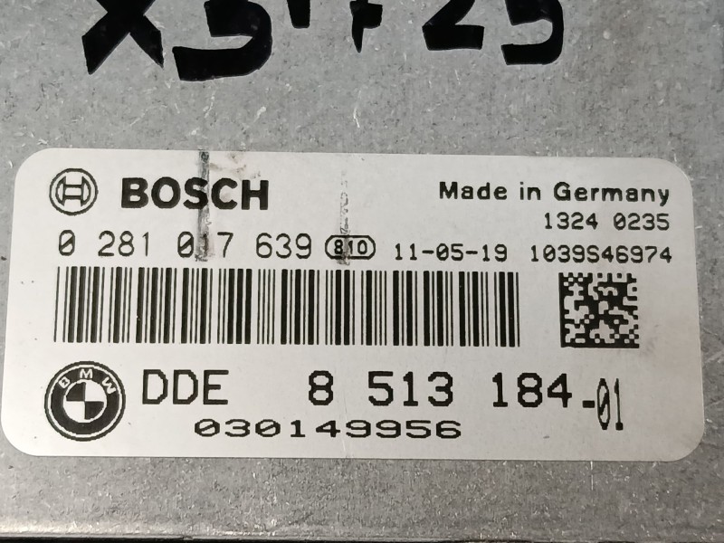 Recambio de centralita motor uce para bmw x3 (f25) xdrive 20 d referencia OEM IAM 8513184 0281017639 