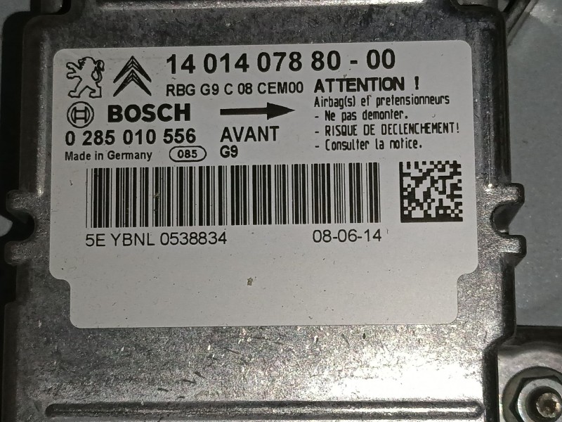 Recambio de centralita airbag para fiat scudo furgoneta (270_, 272_) 1.6 d multijet referencia OEM IAM 1401407880 0285010556 