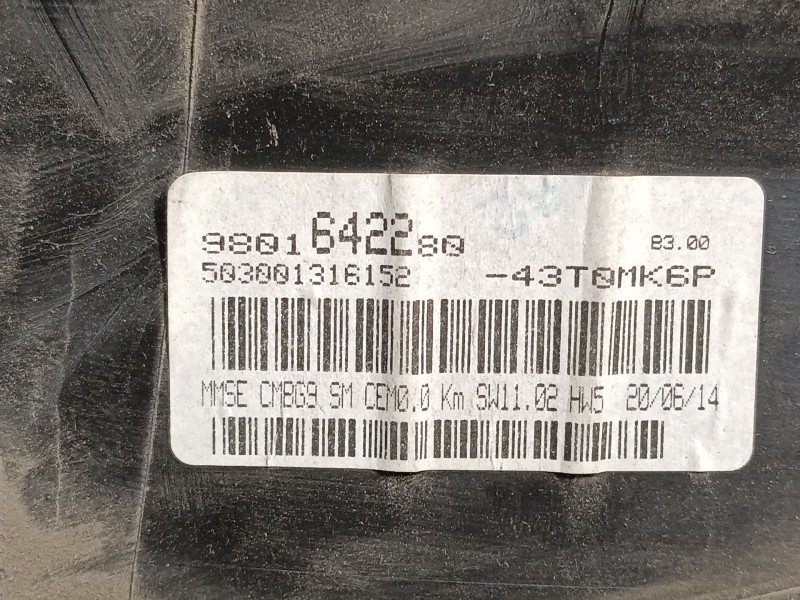 Recambio de cuadro instrumentos para fiat scudo furgoneta (270_, 272_) 1.6 d multijet referencia OEM IAM 9801642280  