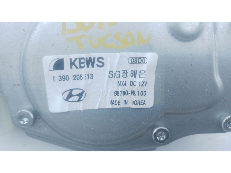 Recambio de motor limpia trasero para hyundai tucson (nx4e, nx4a) 1.6 t-gdi hybrid 48v referencia OEM IAM 98700N9100 0390205513 