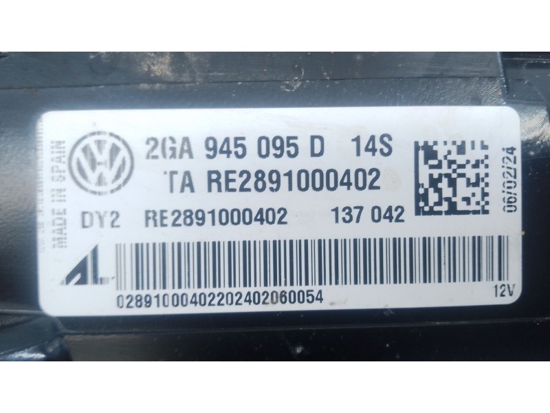 Recambio de piloto trasero izquierdo para volkswagen t-roc (a11, d11) 1.5 tsi referencia OEM IAM   