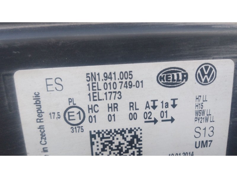 Recambio de faro izquierdo para volkswagen tiguan (5n_) 2.0 tdi referencia OEM IAM   