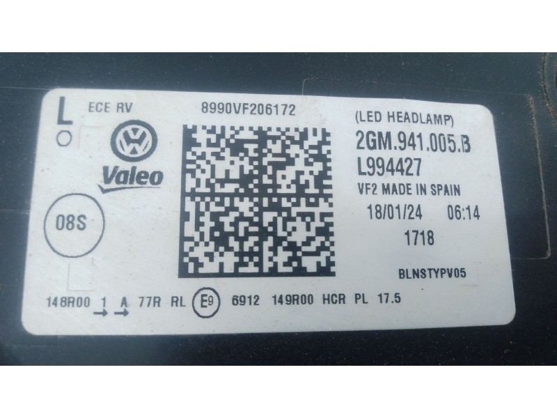 Recambio de faro izquierdo para toyota corolla hatchback (_e21_, _ea1_, _eh1_) 1.8 hybrid (zwe211) referencia OEM IAM   