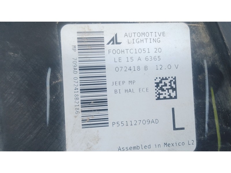 Recambio de faro izquierdo para jeep compass (mp, m6, mv, m7) 1.4 multiair referencia OEM IAM   