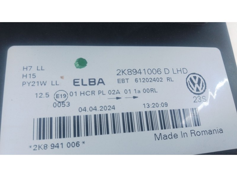 Recambio de faro derecho para volkswagen caddy v furgoneta/monovolumen (sba, sbh) 2.0 tdi bmt referencia OEM IAM 2K8941006D  