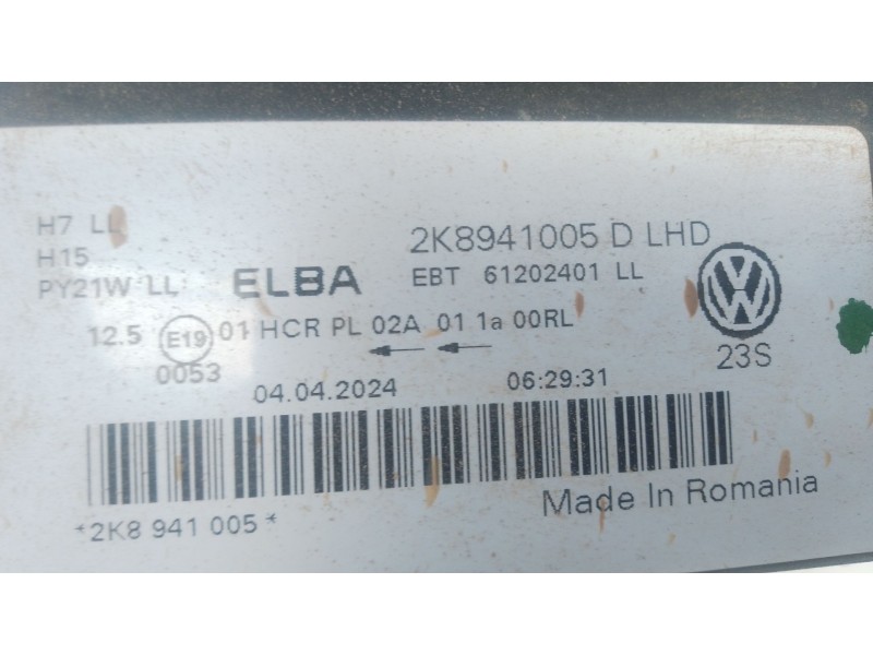Recambio de faro izquierdo para volkswagen caddy v furgoneta/monovolumen (sba, sbh) 2.0 tdi bmt referencia OEM IAM 2K8941005D  