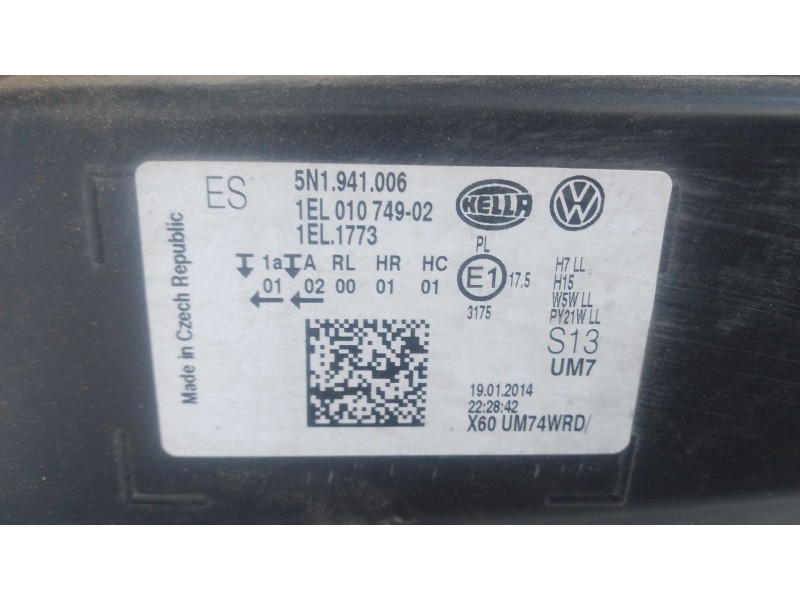 Recambio de faro derecho para volkswagen tiguan (5n_) 2.0 tdi referencia OEM IAM   