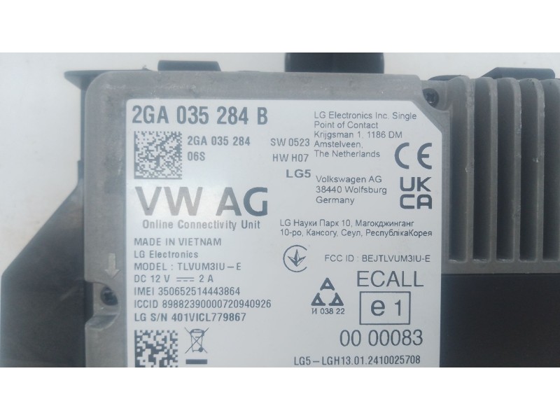 Recambio de modulo electronico para volkswagen t-cross (c11, d31) 1.0 tsi referencia OEM IAM   