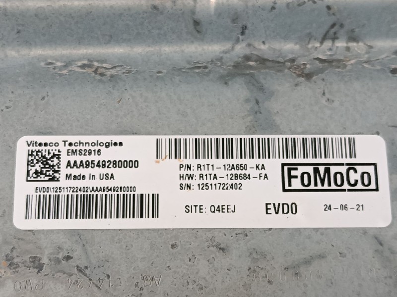 Recambio de centralita motor uce para ford puma (j2k, cf7) 1.0 ecoboost mhev referencia OEM IAM R1T112A650KA  