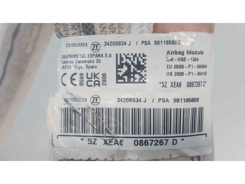 Recambio de airbag cortina delantero izquierdo para citroën c3 iii (sx) 1.5 bluehdi 100 (sxyhyp, sxyhtu) referencia OEM IAM   