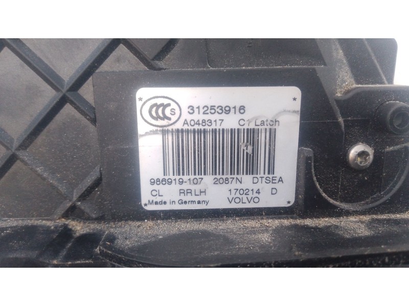 Recambio de cerradura puerta trasera izquierda para volvo xc60 r-design momentum referencia OEM IAM   