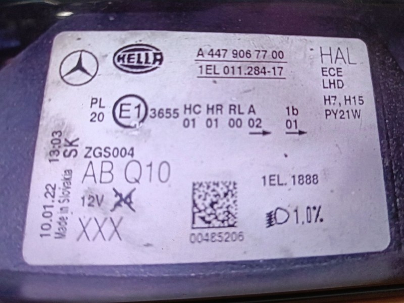 Recambio de faro izquierdo para mercedes-benz vito tourer (w447) 114 cdi 4-matic (447.701, 447.703, 447.705) referencia OEM IAM 