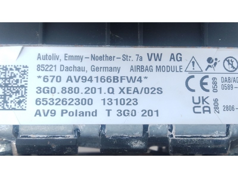 Recambio de airbag delantero izquierdo para volkswagen t-roc (a11, d11) 2.0 tdi scr referencia OEM IAM   