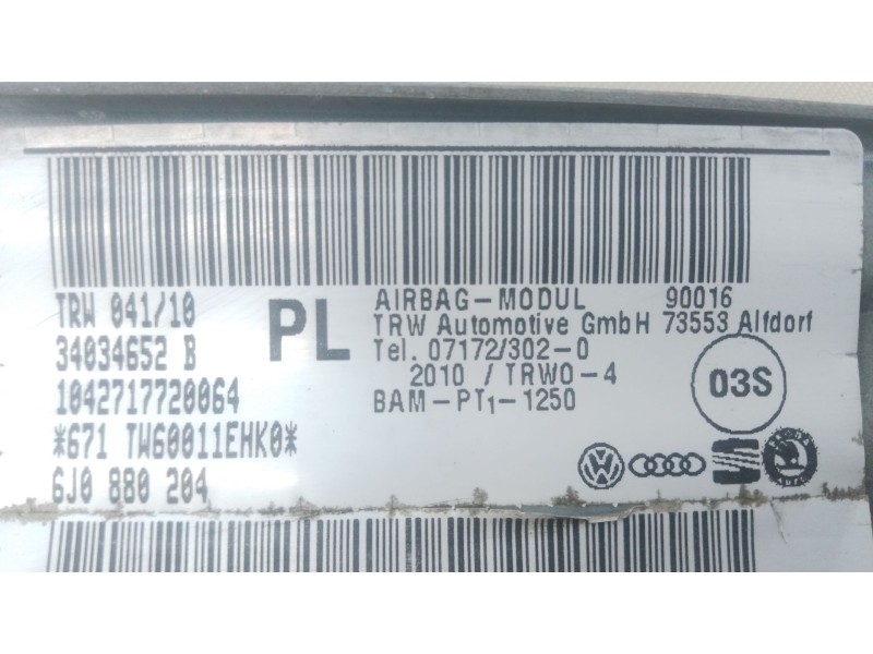 Recambio de airbag delantero derecho para seat ibiza (6j5) reference referencia OEM IAM   