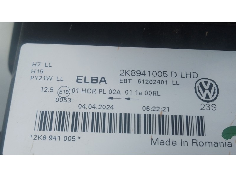 Recambio de faro izquierdo para volkswagen caddy v furgoneta/monovolumen (sba, sbh) 2.0 tdi bmt referencia OEM IAM 2K8941005D  