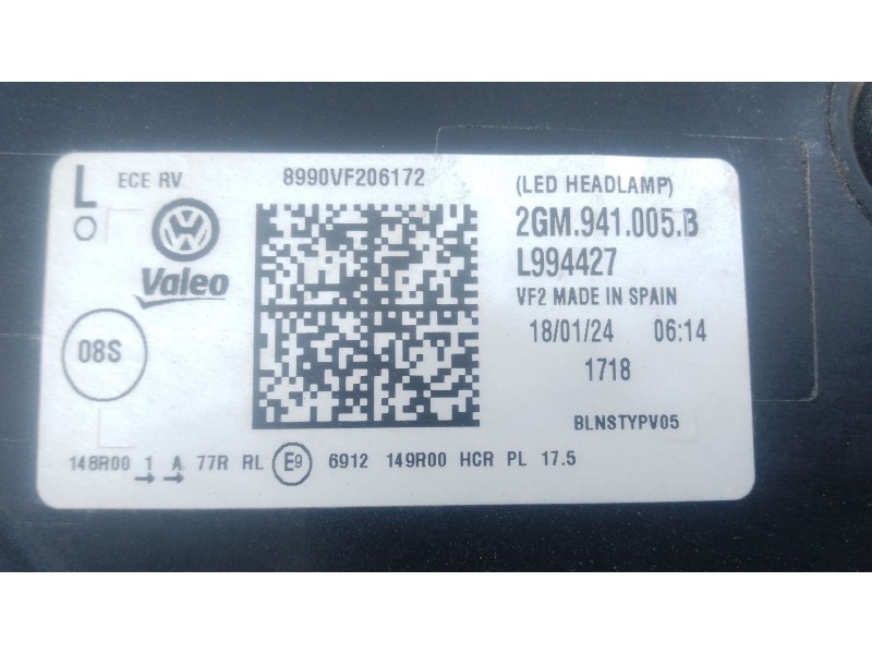 Recambio de faro izquierdo xenon para volkswagen t-cross (c11, d31) 1.0 tsi referencia OEM IAM   