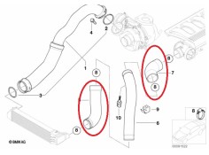 Recambio de manguito turbo para bmw 3 (e46) 320 d referencia OEM IAM 522583 8435203007464  2