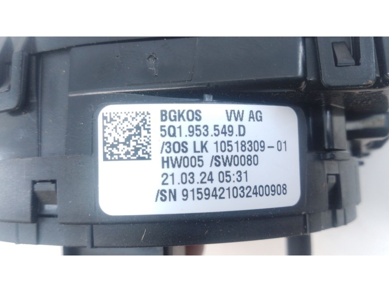 Recambio de anillo airbag para volkswagen caddy v furgoneta/monovolumen (sba, sbh) 2.0 tdi bmt referencia OEM IAM 5Q1953549D  