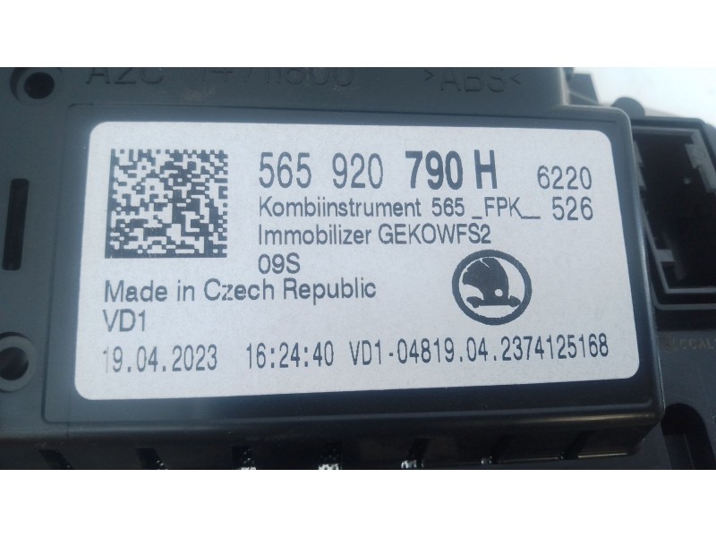 Recambio de cuadro instrumentos para skoda karoq (nu7, nd7) 1.5 tsi referencia OEM IAM 565920790H  