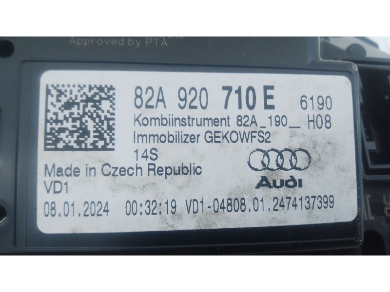 Recambio de cuadro instrumentos para audi a1 sportback (gba) 30 tfsi referencia OEM IAM 82A920710E  