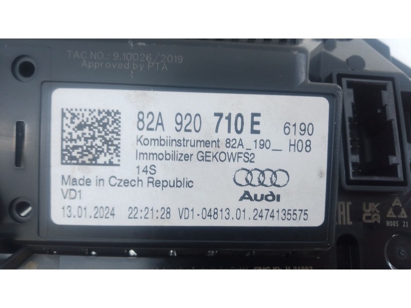 Recambio de cuadro instrumentos para audi a1 sportback (gba) 30 tfsi referencia OEM IAM 82A920710E A3C1074010500 