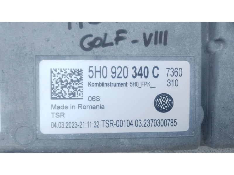Recambio de cuadro instrumentos para volkswagen golf viii (cd1, da1) 1.0 tsi referencia OEM IAM 5H0920340C  