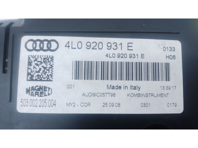 Recambio de cuadro instrumentos para audi q7 (4lb) 3.0 tdi quattro referencia OEM IAM 4LO920931E  