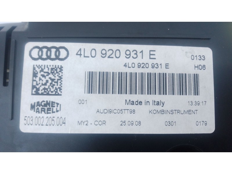 Recambio de cuadro instrumentos para audi q7 (4lb) 3.0 tdi quattro referencia OEM IAM 4LO920931E  