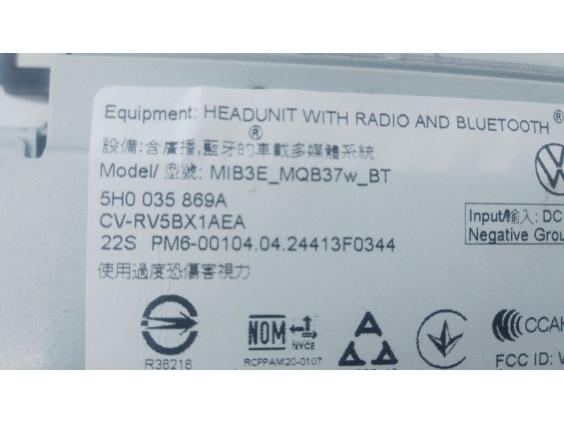 Recambio de sistema audio / radio cd para volkswagen caddy v furgoneta/monovolumen (sba, sbh) 2.0 tdi bmt referencia OEM IAM   