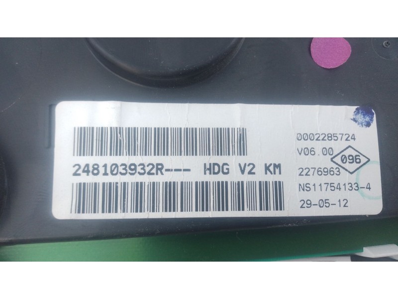 Recambio de cuadro instrumentos para dacia lodgy (js_) 1.5 dci referencia OEM IAM 248103932R  