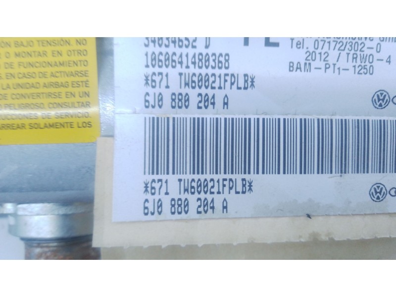 Recambio de airbag delantero derecho para seat ibiza iv (6j5, 6p1) 1.4 referencia OEM IAM   