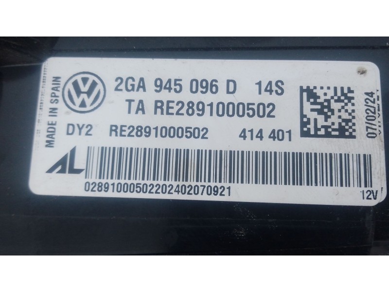 Recambio de piloto trasero derecho para volkswagen t-roc (a11, d11) 1.5 tsi referencia OEM IAM   