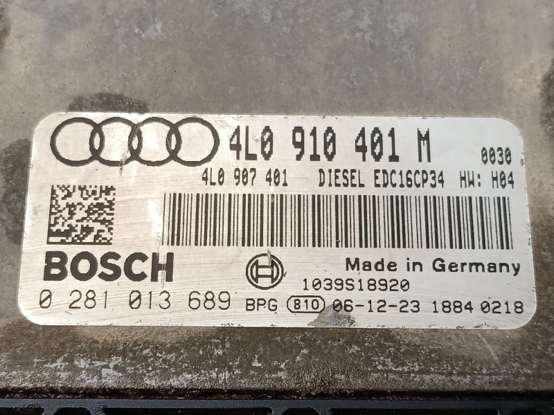 Recambio de centralita motor uce para audi q7 (4lb) 3.0 tdi quattro referencia OEM IAM 4L0910401M 0281013689 