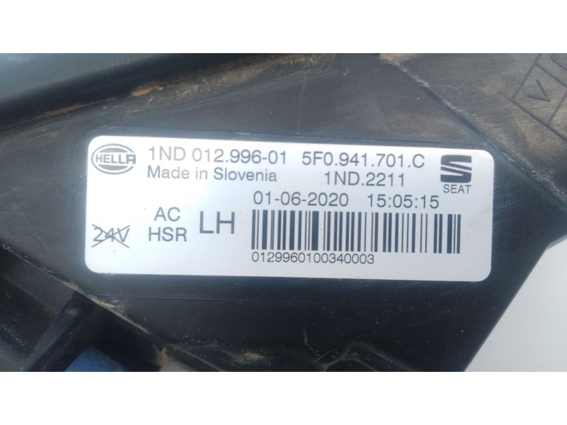 Recambio de faro antiniebla izquierdo para seat leon (kl1, klg) 2.0 tdi referencia OEM IAM   