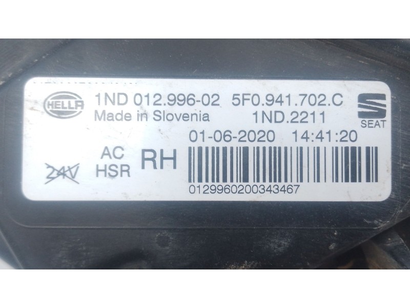 Recambio de faro antiniebla derecho para seat leon (kl1, klg) 2.0 tdi referencia OEM IAM   