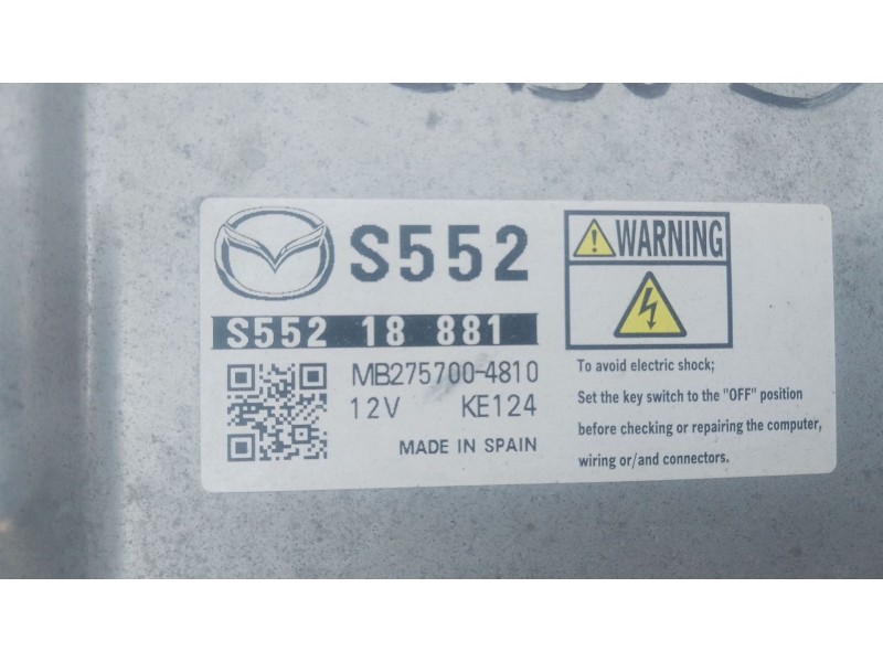 Recambio de centralita motor uce para mazda cx-3 (dk) 1.5 skyactiv-d (dk2ws) referencia OEM IAM S55218881 MB2757004810 