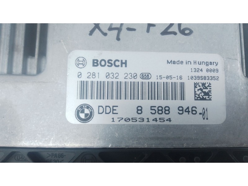 Recambio de centralita motor uce para bmw x4 (f26) xdrive 20 d referencia OEM IAM 8588946 0281032230 
