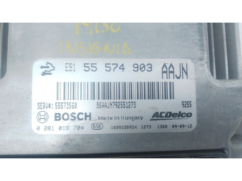 Recambio de centralita motor uce para opel insignia a (g09) 2.0 cdti (68) referencia OEM IAM 55574903 0281016704 