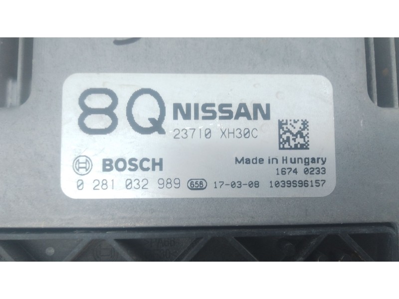 Recambio de centralita motor uce para nissan nv200 furgoneta 1.5 dci 90 (m20, m20m) referencia OEM IAM 23710XH30C 0281032989 