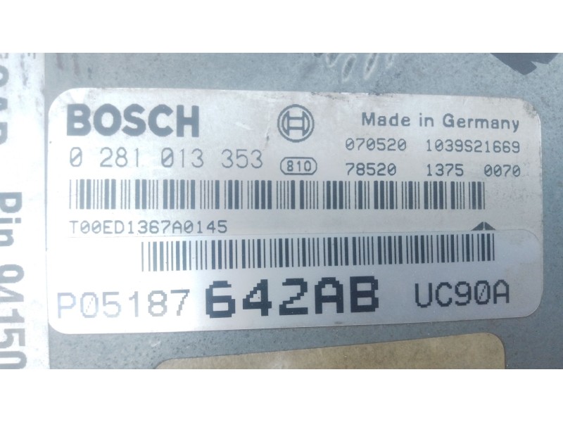 Recambio de centralita motor uce para dodge nitro 2.8 crd 4wd referencia OEM IAM P05187642AB 0281013353 