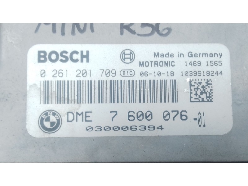 Recambio de centralita motor uce para mini mini (r56) cooper referencia OEM IAM 7600076 0261201709 