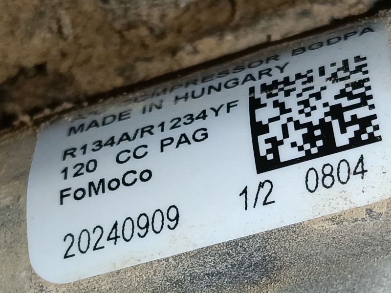 Recambio de compresor aire acondicionado para ford puma (j2k, cf7) 1.0 ecoboost mhev referencia OEM IAM 120CCPAG 20240909 