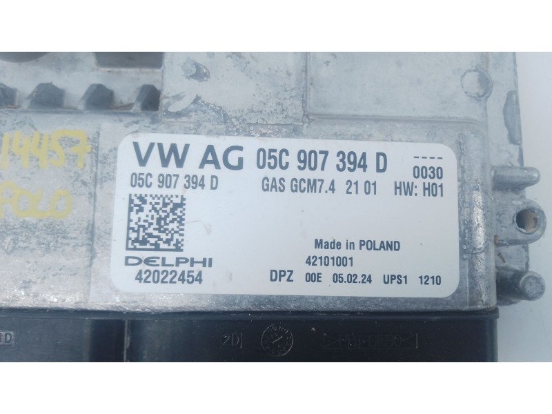 Recambio de centralita motor uce para volkswagen polo vi (aw1, bz1, ae1) 1.0 tsi referencia OEM IAM 05C907394D 42022454 