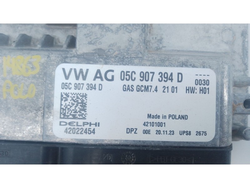 Recambio de centralita motor uce para volkswagen polo vi (aw1, bz1, ae1) 1.0 tsi referencia OEM IAM 05C907394D 42022454 