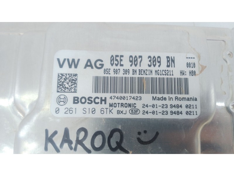 Recambio de centralita motor uce para skoda karoq (nu7, nd7) 1.5 tsi referencia OEM IAM 05E907309BN 0261S106TK 