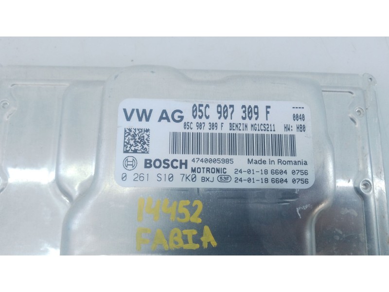 Recambio de centralita motor uce para skoda fabia iv (pj3) 1.0 tsi referencia OEM IAM 05C907309F 0261S107K0 
