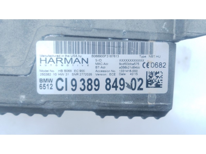 Recambio de sistema navegacion gps para bmw x6 (f16, f86) xdrive 30 d referencia OEM IAM   